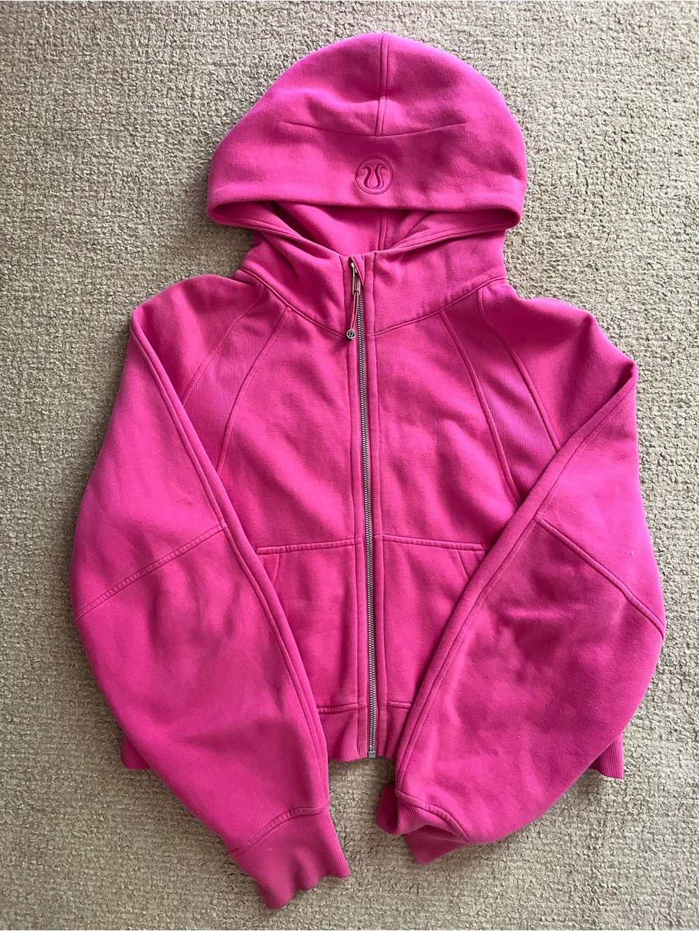 Lululemon Sonic Pink Scuba Oversized Full-Zip Hoodie
